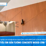 Thử nghiệm mức độ hấp thu âm thanh của tấm tiêu âm gắn tường Concrete Wood CRW-TA 01