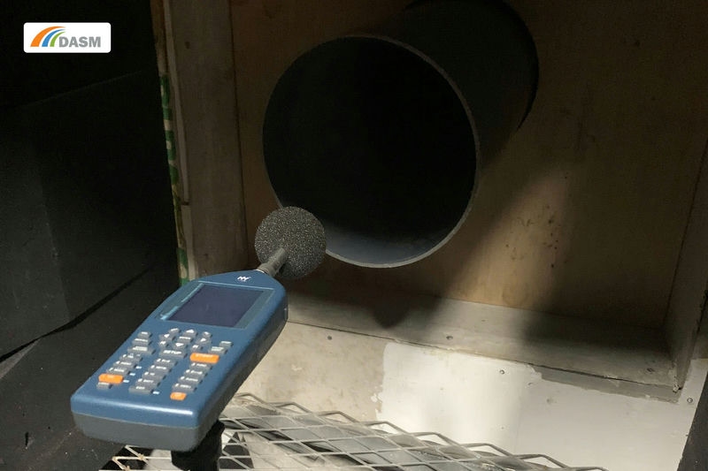 Đo kiểm hệ số  suy giảm âm của vật liệu foam xốp bọc ống gió điều hoà được DASM thực hiện đầy đủ theo tiêu chuẩn 7235:2023 kết hợp ISO 3745:2012