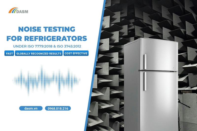 Refrigerator noise testing under ISO 7779, ISO 3745 at DASM's standard anechoic chamber