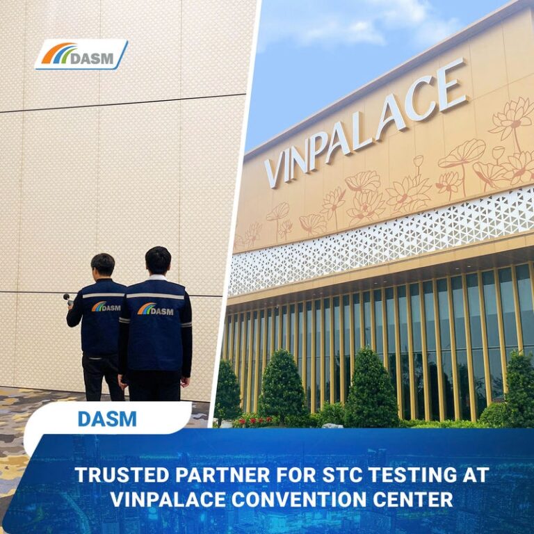 DASM Conducts Sound Transmission Class (STC) Testing for Movable Partition Systems at VinPalace – Vietnam’s Largest Convention and Event Center