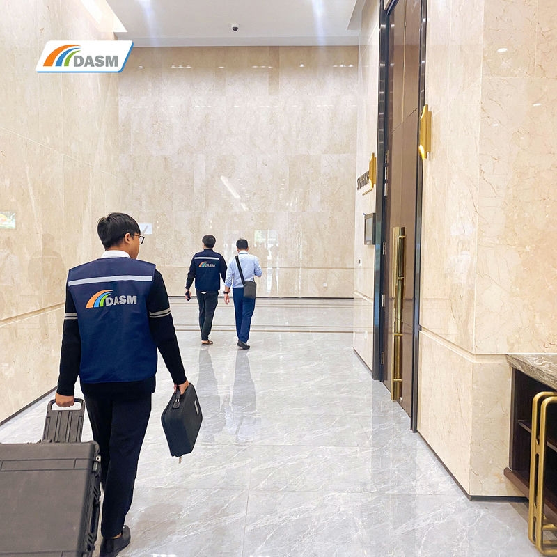 Experts from DASM visited to survey and conduct sound insulation performance testing of the movable partition system at the invitation of the investor