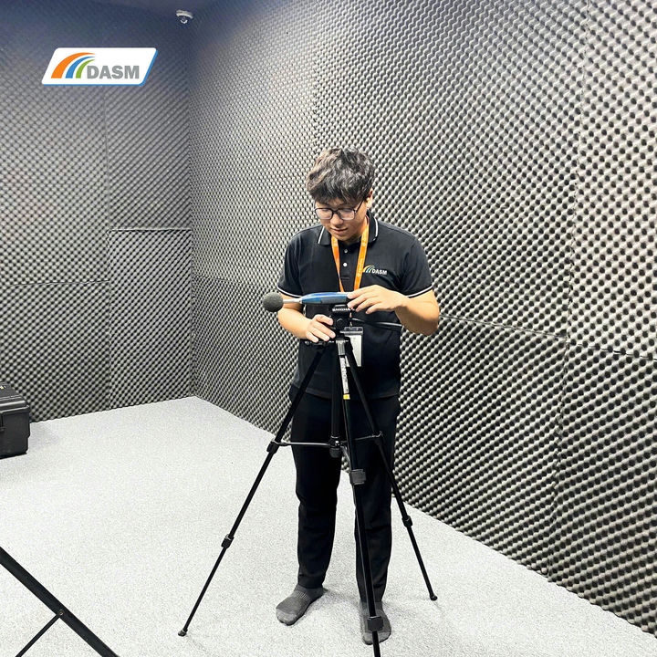 Các chuyên gia DASM setup quá trình đo kiểm âm học theo đúng tiêu chuẩn ISO